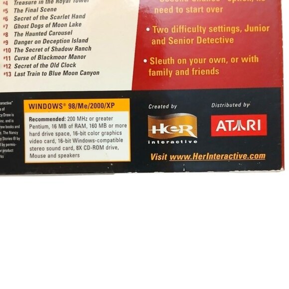 Nancy Drew The Haunted Carousel PC CD-ROM Video Game CD #8 Sealed - Picture 3 of 3